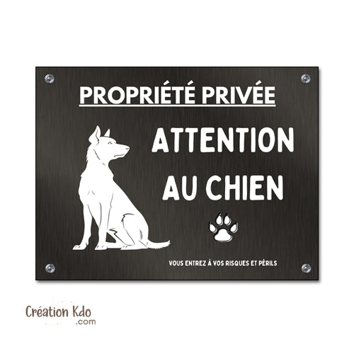plaque attention au chien panneau portail je monte la garde