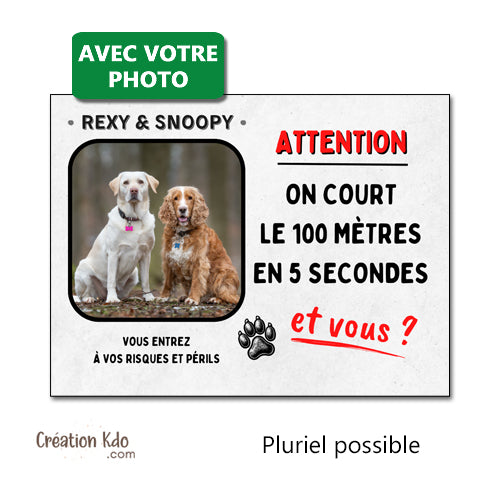je monte la garde panneau chiens