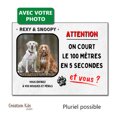je monte la garde panneau chiens