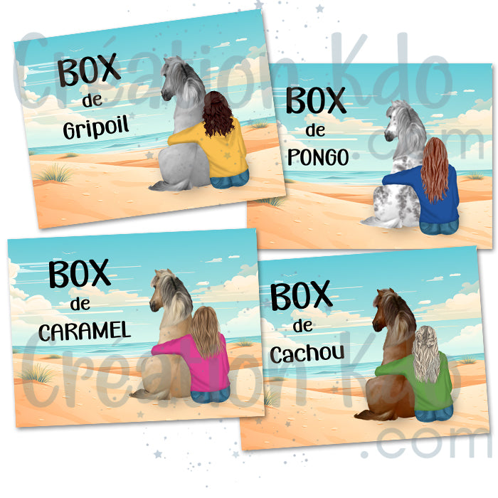 plaque de box cheval personnalisée panneau équitation