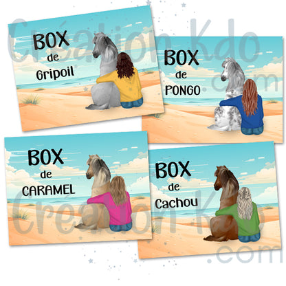 plaque de box cheval personnalisée panneau équitation