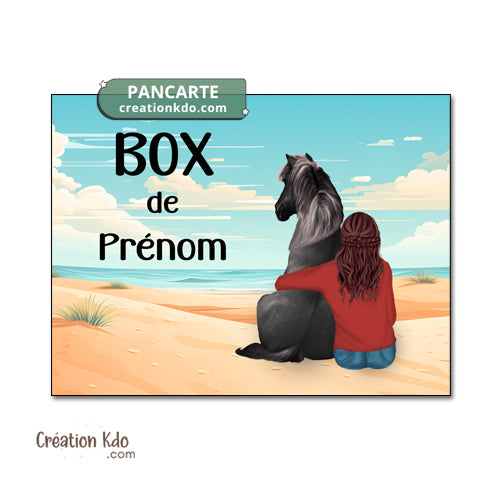 plaque de box cheval personnalisée panneau écurie pancarte