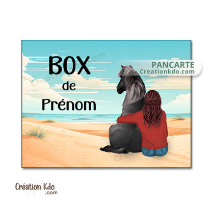 plaque de box cheval personnalisée panneau écurie pancarte