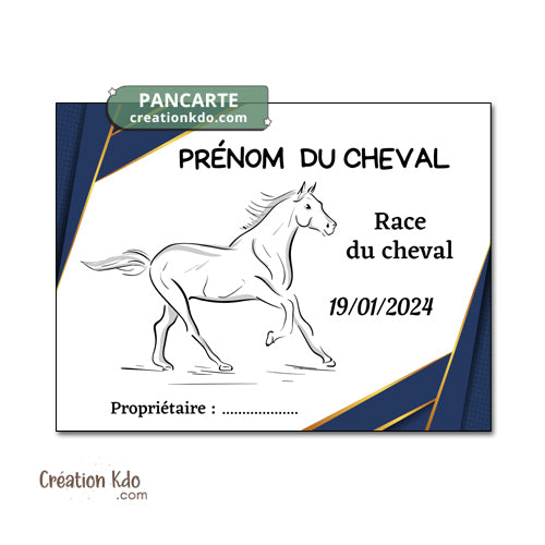 plaque de box cheval personnalisé panneau écurie nom chevaux poney sellerie 