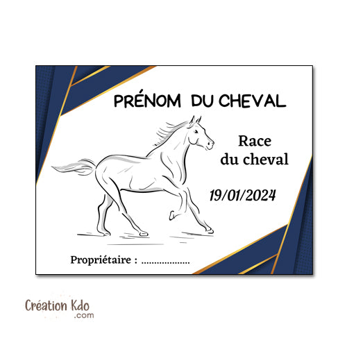 plaque de box cheval personnalisé panneau écurie nom chevaux poney sellerie 