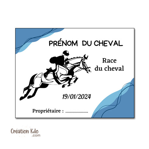 plaque de box cheval personnalisée panneau écurie nom chevaux 