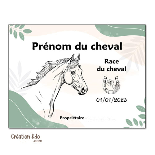 plaque de box cheval personnalisée panneau écurie chevaux race naissance nom pancarte en aluminium 