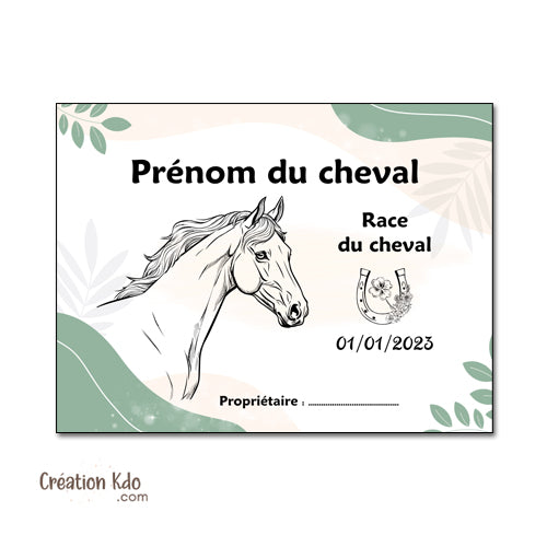plaque de box cheval personnalisée panneau écurie chevaux race naissance nom pancarte en aluminium 
