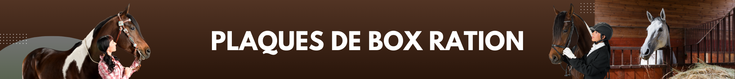 plaque de box ration cheval poney panneau écurie personnalisé