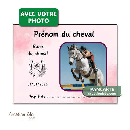 plaque de box personnalisée cheval panneau écurie pancarte sellerie
