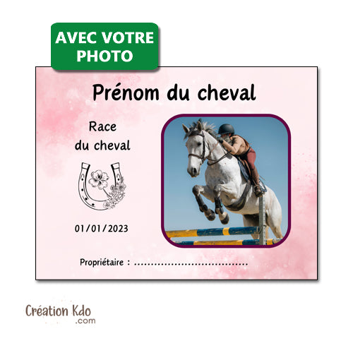 plaque de box personnalisée cheval panneau écurie pancarte sellerie