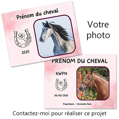 plaque de box cheval à personnaliser