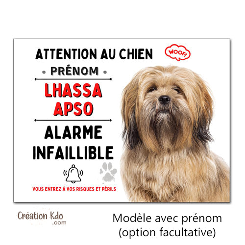 plaque chien portail personnalisé lhassa apso