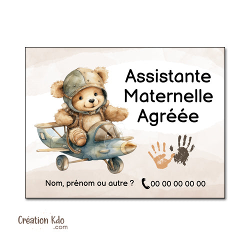 panneau assistante maternelle plaque nounou nourrice métier