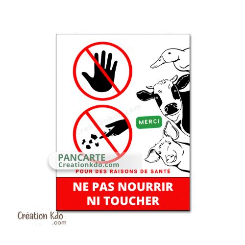 panneau ne pas nourrir plaque ne pas donner à manger aux animaux chevaux pancarte