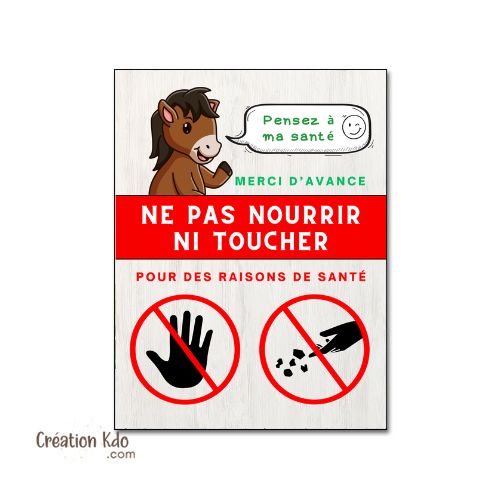 panneau ne pas nourrir cheval plaque ne pas donner à manger aux animaux chevaux pancarte