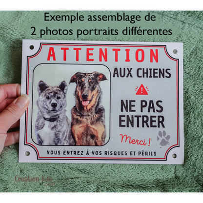 panneau je monte la garde personnalisé plaque ne pas entrez attention au chien