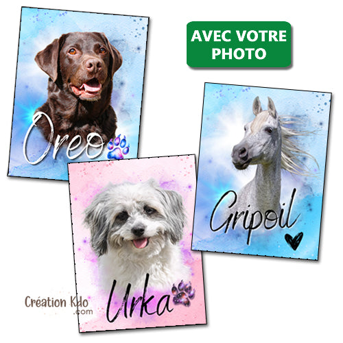 portrait photo sur toile plaque personnalisé