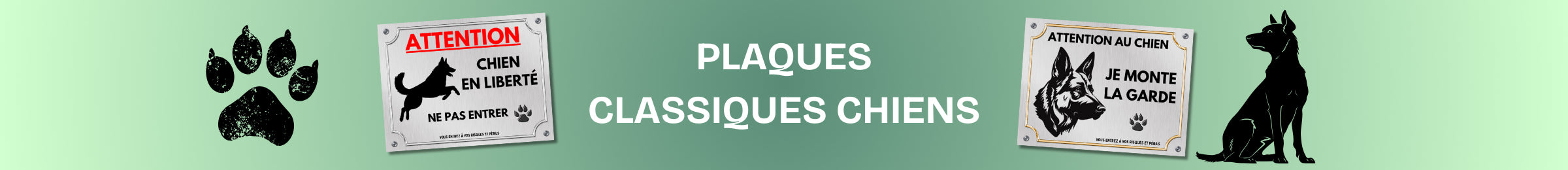plaque classique attention au chien panneau je monte la garde