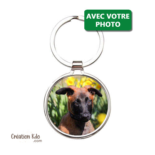 porte clé photo personnalisé en métal inoxydable