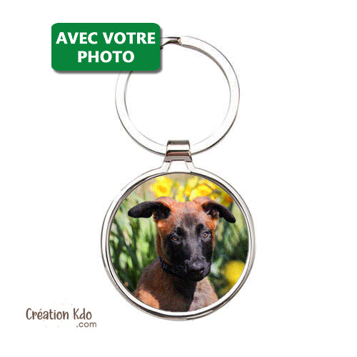 porte clé photo personnalisé en métal inoxydable