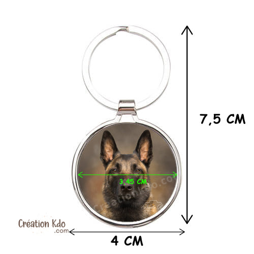 porte clé photo personnalisé en métal inoxydable info taille