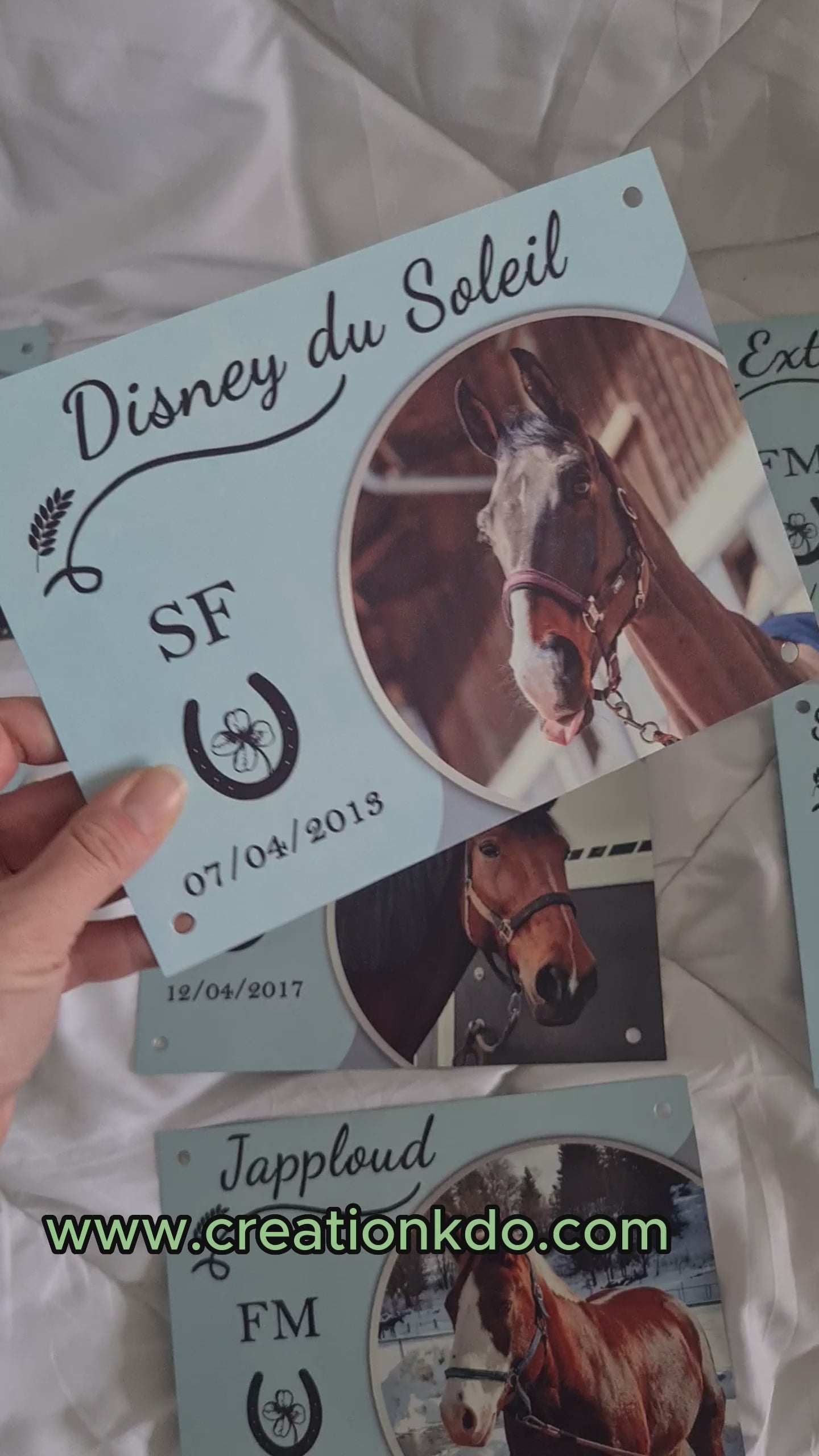 plaque de box personnalisée cheval nom