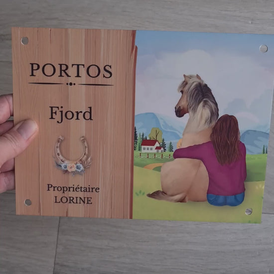 plaque de box personnalisée cheval