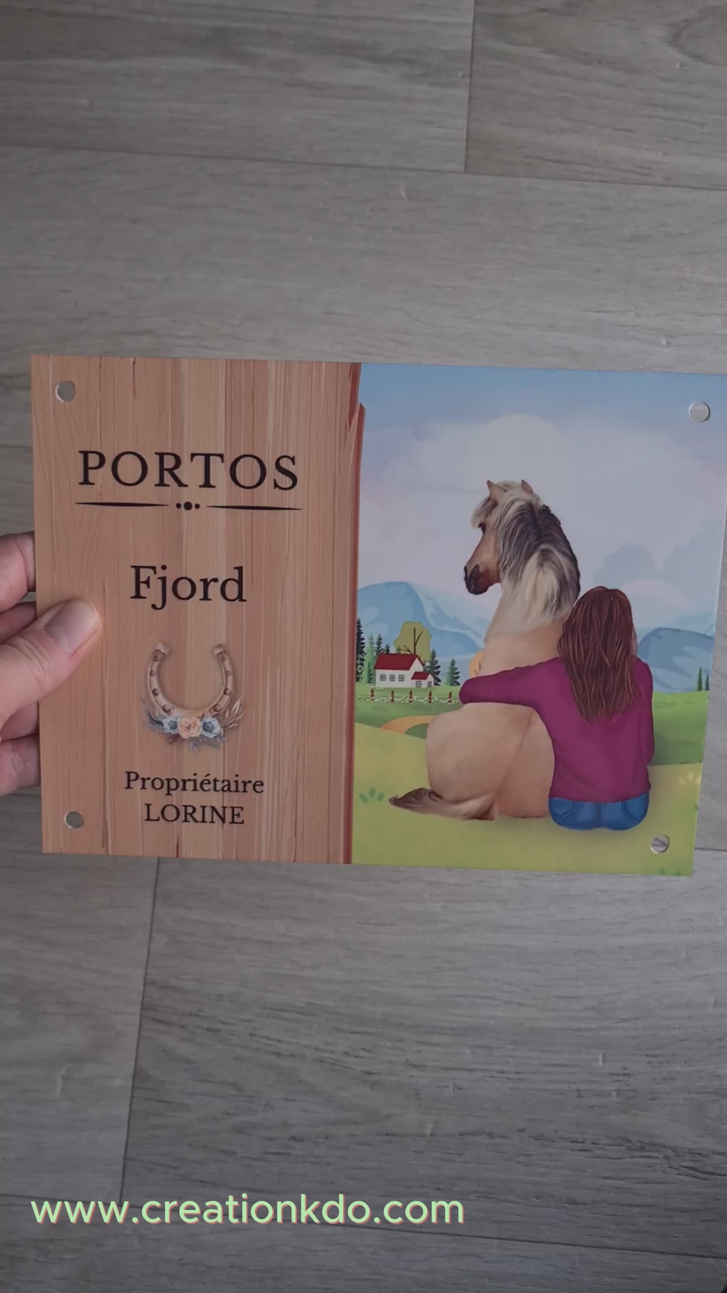 plaque de box personnalisée cheval