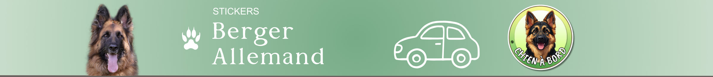 stickers berger allemand chien à bord autocollant pour voiture rond auto vinyle personnalisé