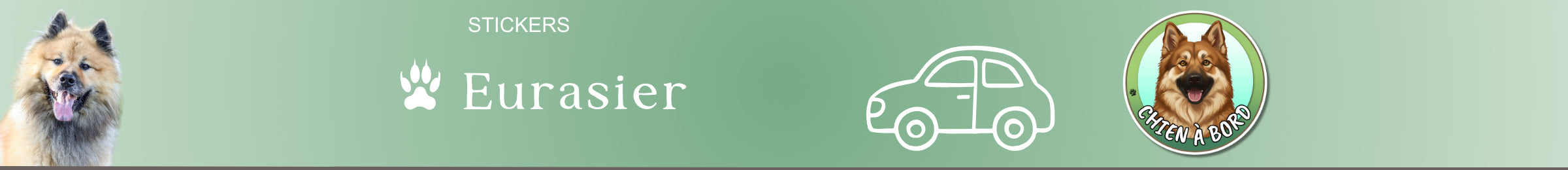 stickers eurasier chien à bord autocollant pour voiture rond auto vinyle personnalisé