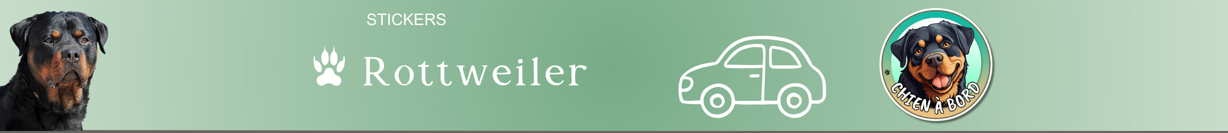 stickers rottweiler chien à bord autocollant pour voiture rond auto vinyle personnalisé