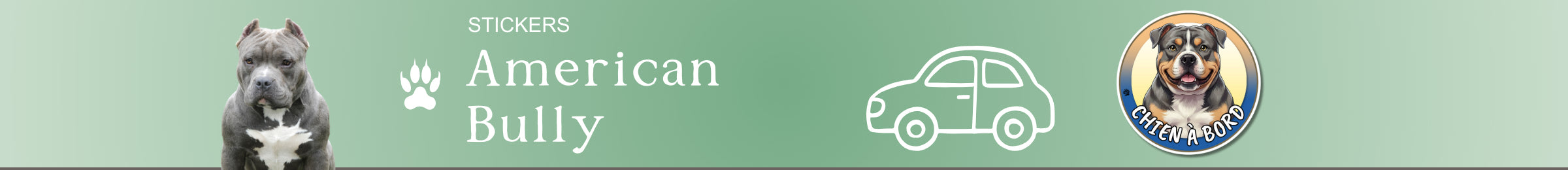 stickers bully chien à bord autocollant pour voiture rond auto vinyle personnalisé