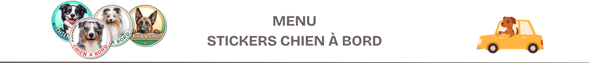 stickers chien à bord autocollant animaux pour voiture rond auto