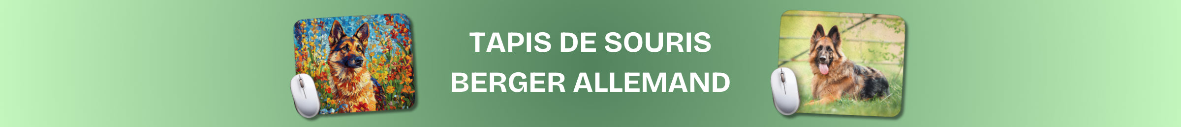 tapis de souris chien berger allemand accessoire bureau