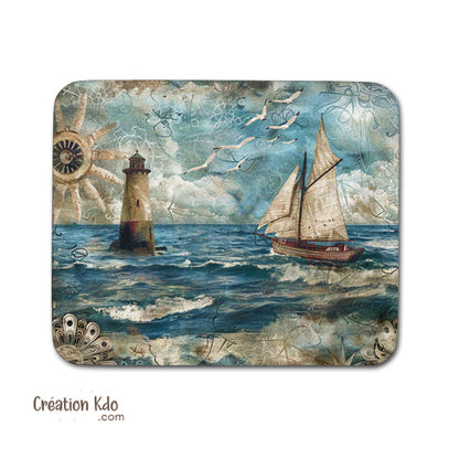 tapis de souris bateau maritime voilier vintage