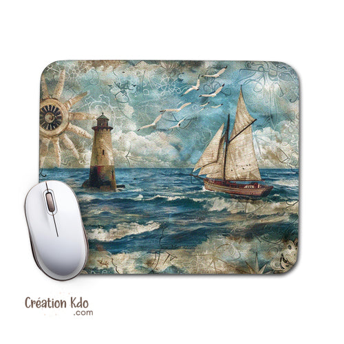 tapis de souris phare bateau