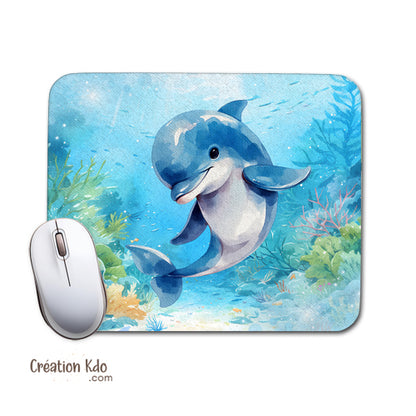 tapis de souris bureau gamer motif dauphin