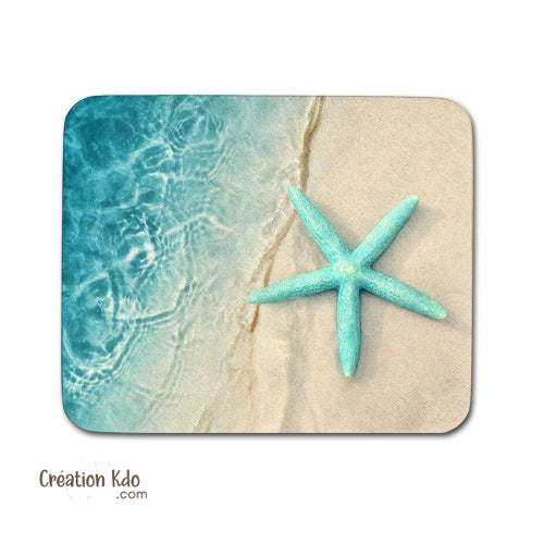 tapis de souris vacances plage étoile de mer sable