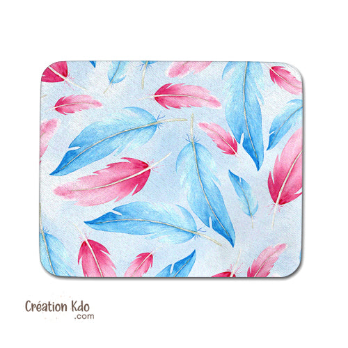 tapis de souris motif plume oiseau