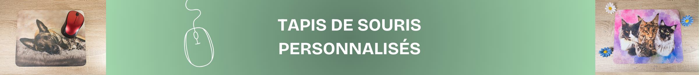 tapis de souris personnalisé photo accessoire utile cadeau