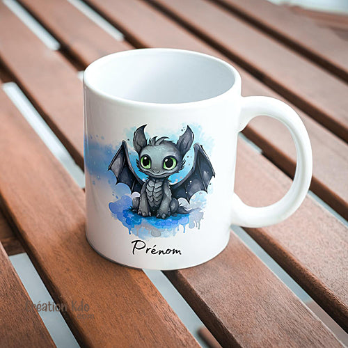 tasse enfant personnalisé prénom dragon