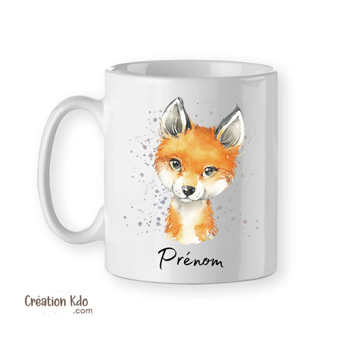 mug animaux tasse renard roux portrait cadeau